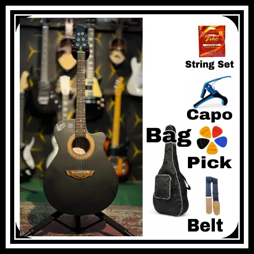 150 Cut Black Acoustic Guitar