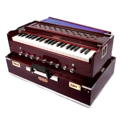 Bina 17 Deluxe Portable Harmonium with Coupler and Harmonium Bag
