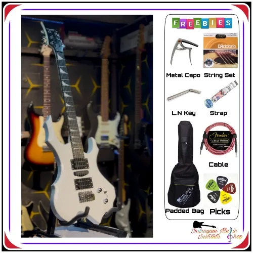 Dream FB Electric Guitar Heavy Combo Pack White