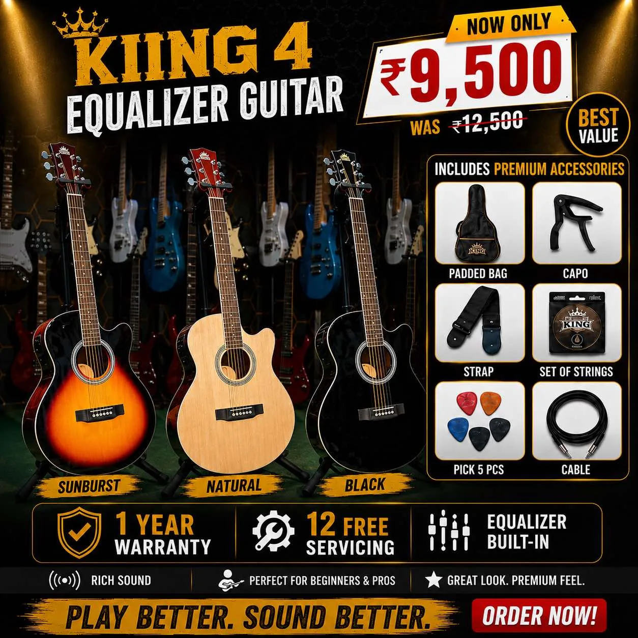 KING 4 Equalizer Guitar