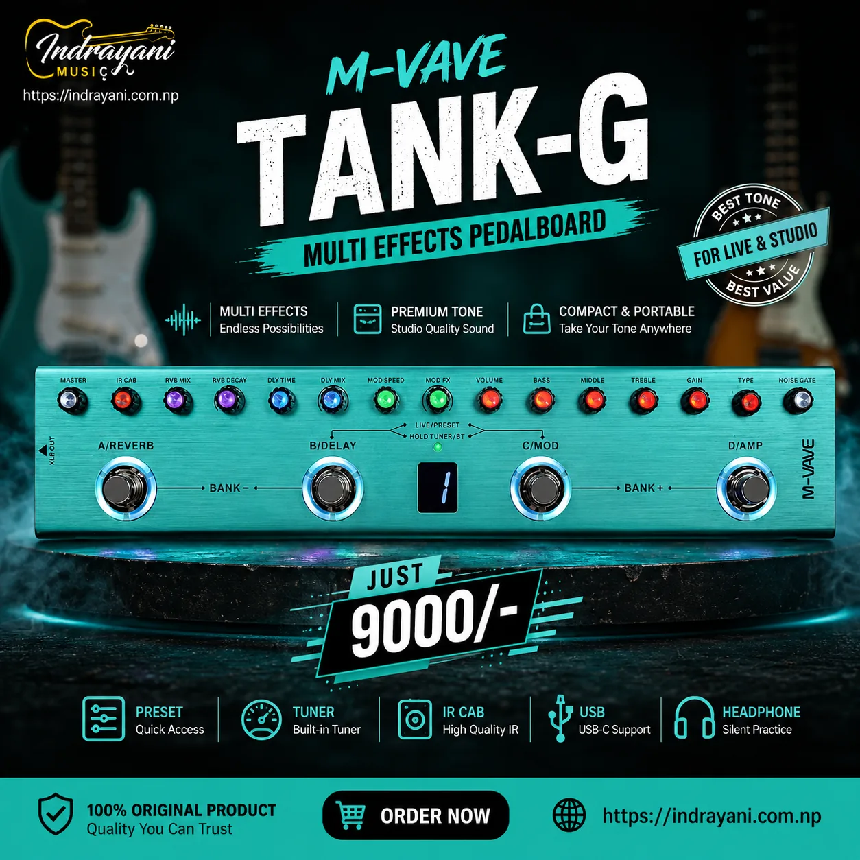M-VAVE TANK-G Just Best Budget Multi Effects Pedal