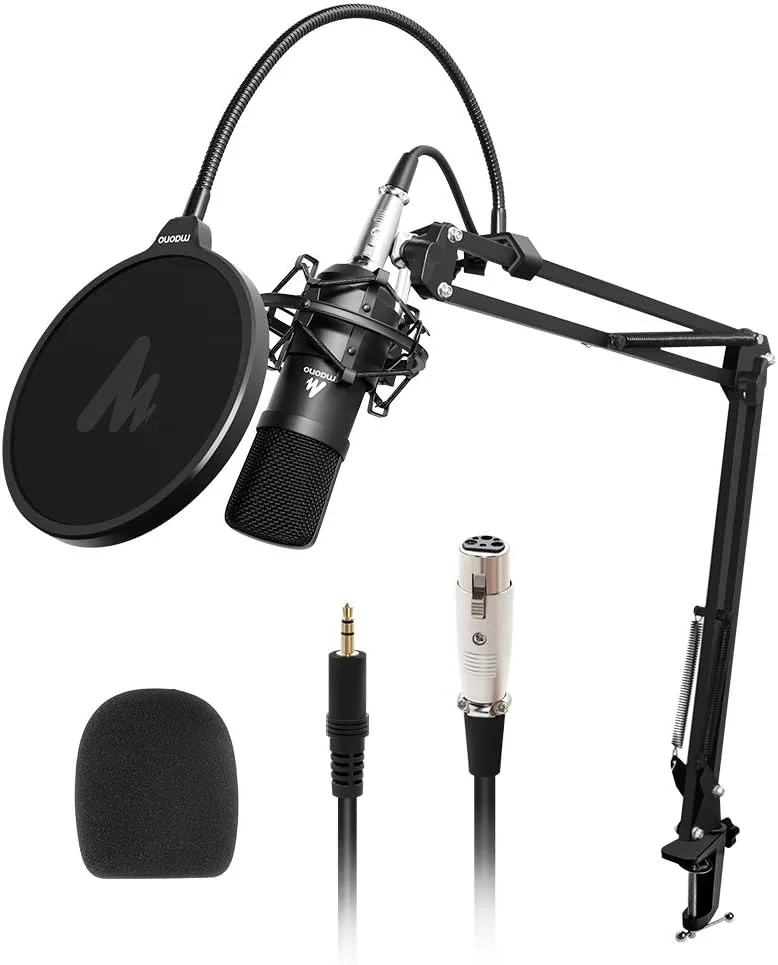 MAONO Au-A03 Condenser XLR Microphone Kit Podcast Mic