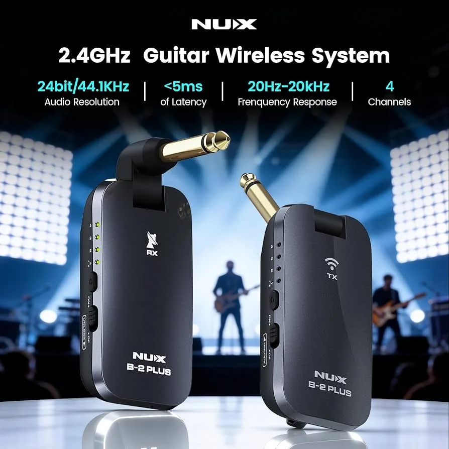 NUX B-2 Plus 2.4GHz Guitar Wireless System