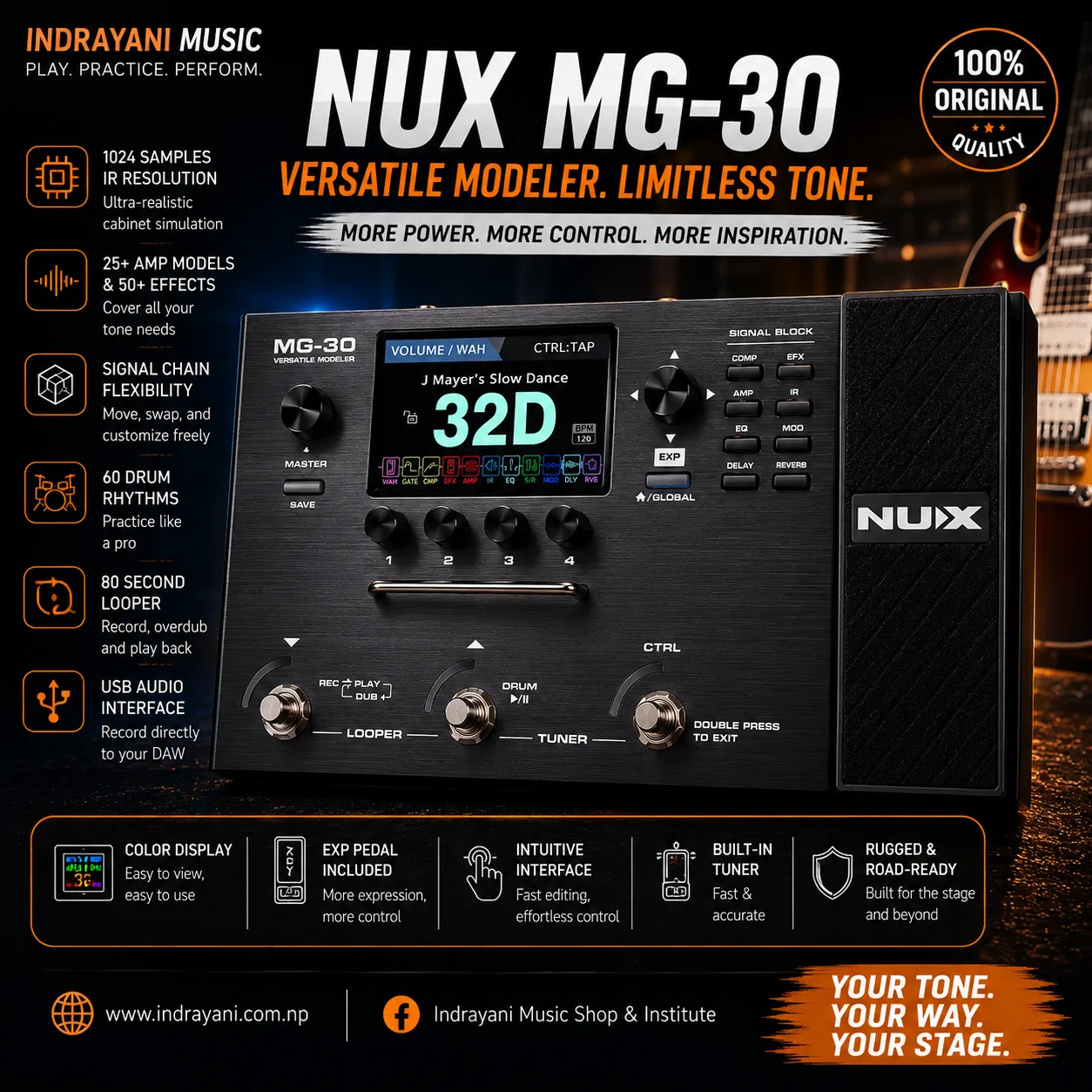 NUX MG-30 Guitar Multi-Effects Processor