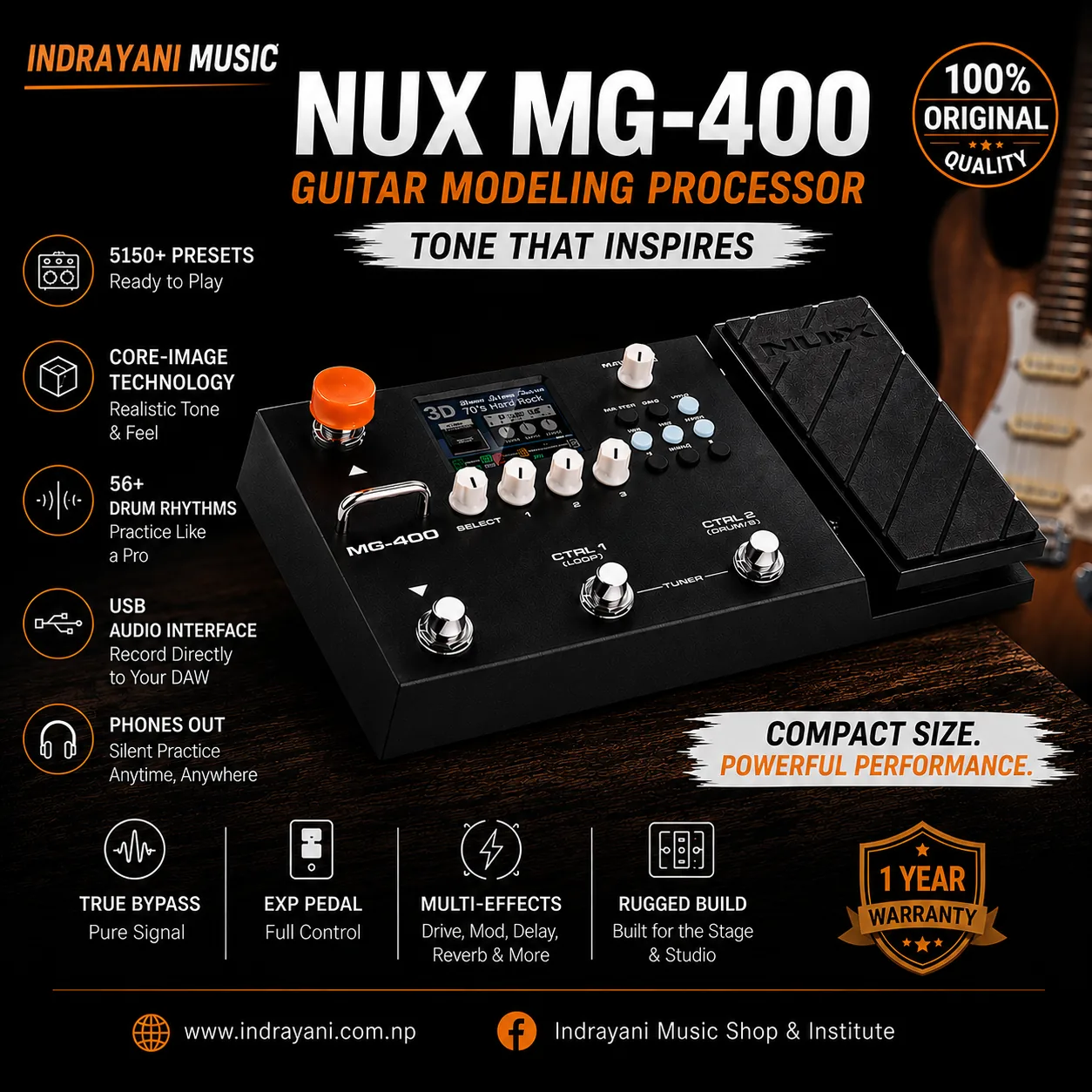 NUX MG-400 Guitar & Bass Processor
